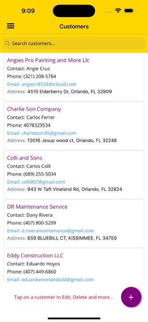 Customers List