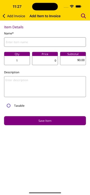 Add Item to Invoice