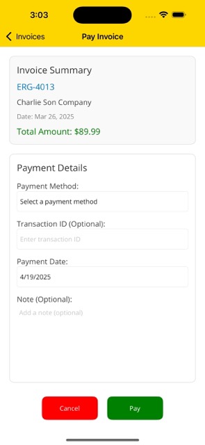 Register New Payment