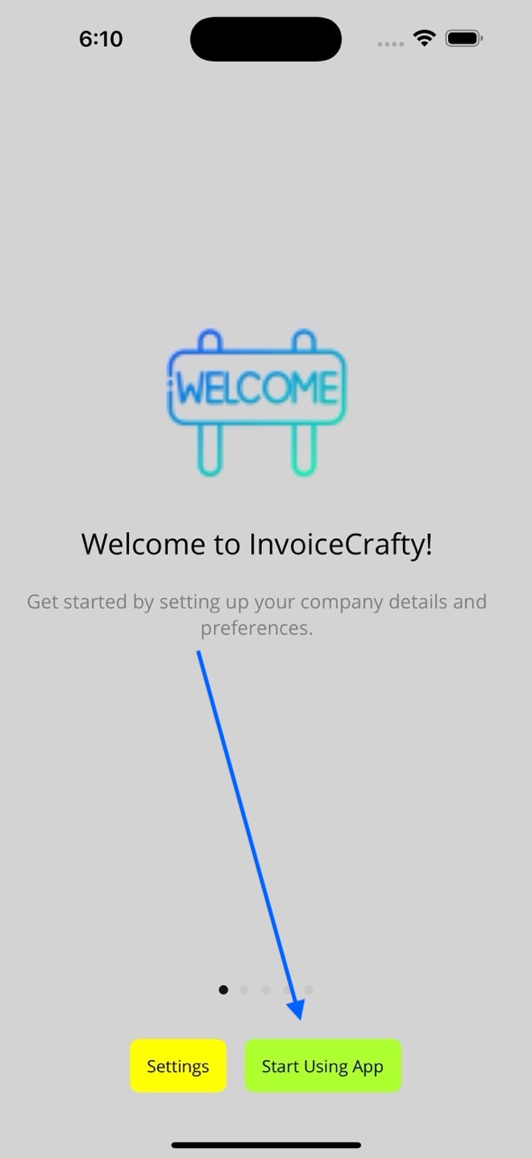 Start Using App