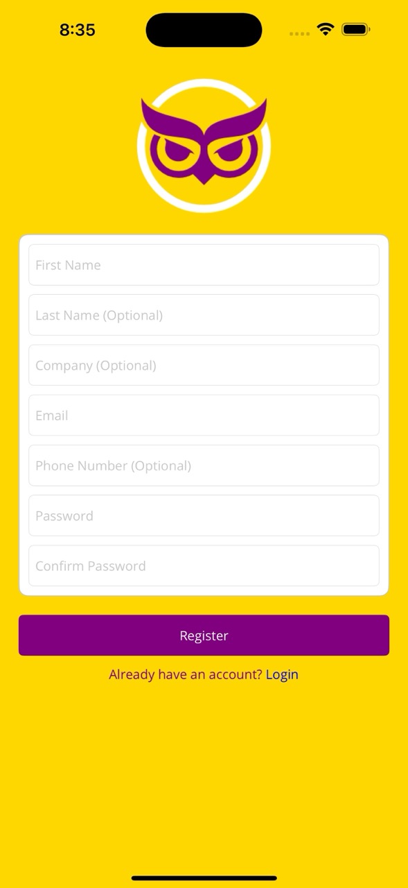 Registration Screen